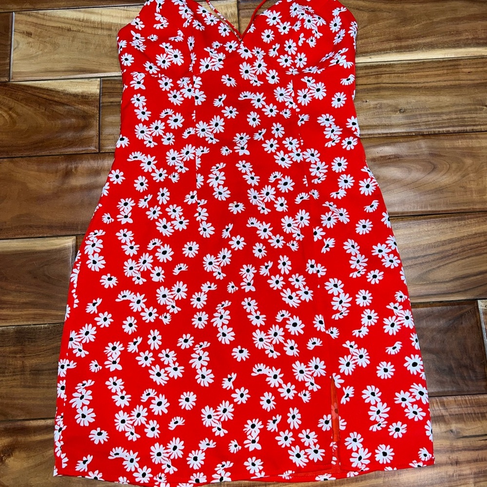 Red Floral Dress